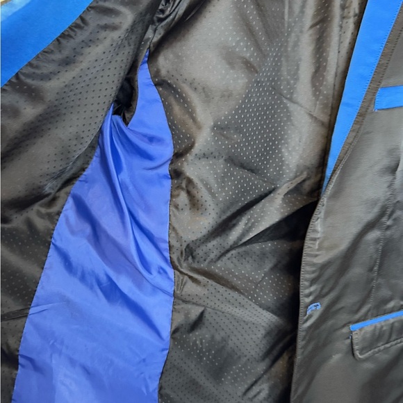 Barabas Jacket Men’s Suit Coat Blazer Size XL Black w Blue - Picture 7 of 13